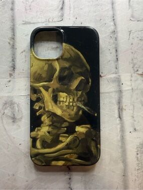 Black & Gold Skull iPhone Case - Artistic Protective Cover